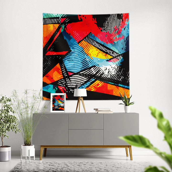 Modern Soyut Desenli Duvar Örtüsü 5029