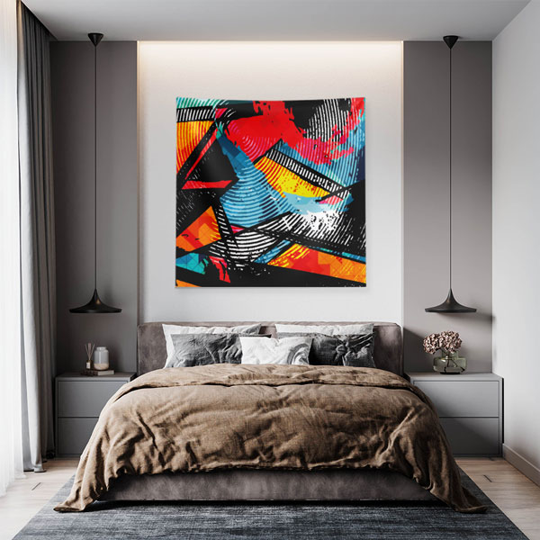 Modern Soyut Desenli Duvar Örtüsü 5029