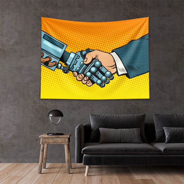 Robotik Tokalaşma Tasarımlı Duvar Örtüsü 5491