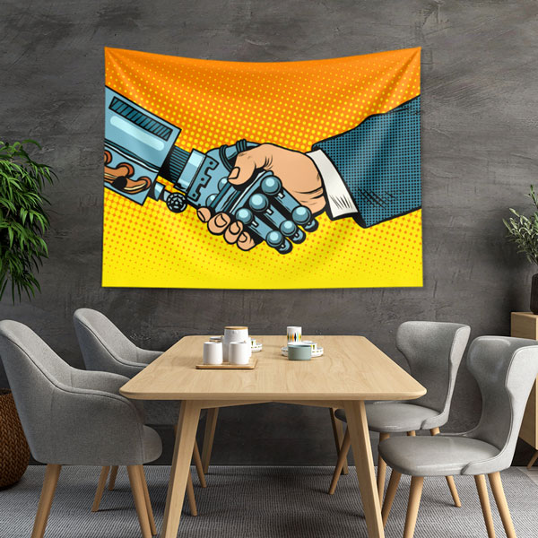 Robotik Tokalaşma Tasarımlı Duvar Örtüsü 5491