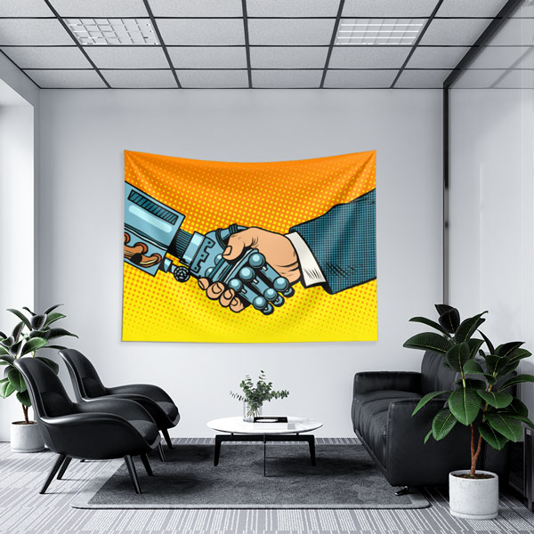 Robotik Tokalaşma Tasarımlı Duvar Örtüsü 5491