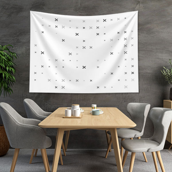 Makas Simgeli Minimalist Kuaför Duvar Örtüsü 5744