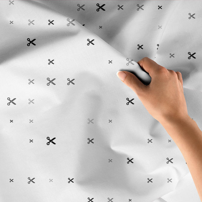 Makas Simgeli Minimalist Kuaför Duvar Örtüsü 5744