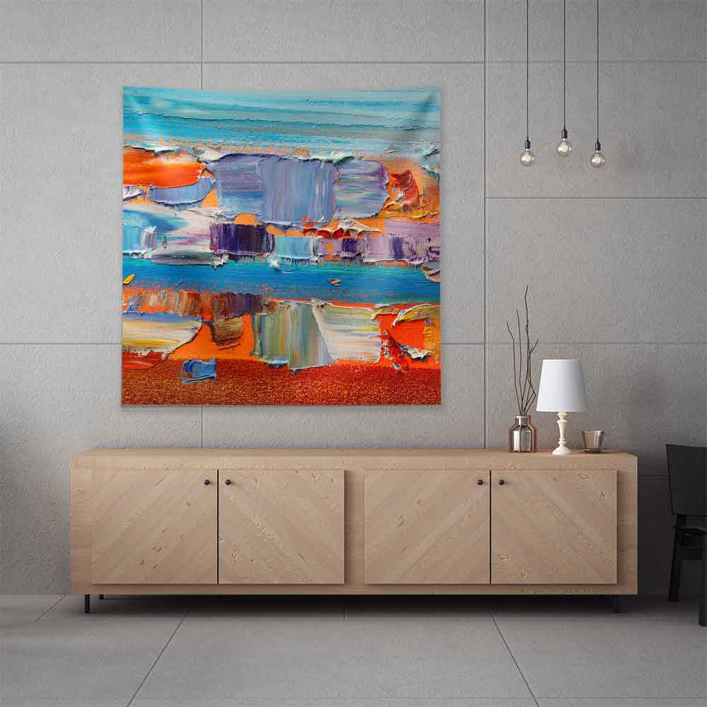 Renkli Soyut Sanat Duvar Örtüsü 4178