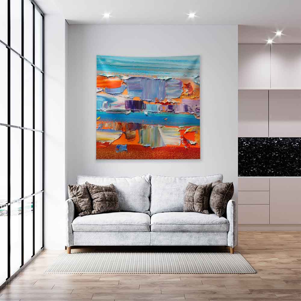 Renkli Soyut Sanat Duvar Örtüsü 4178