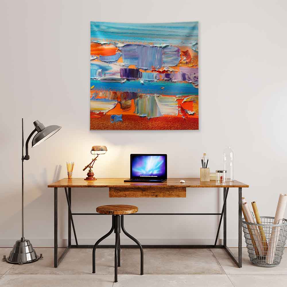 Renkli Soyut Sanat Duvar Örtüsü 4178