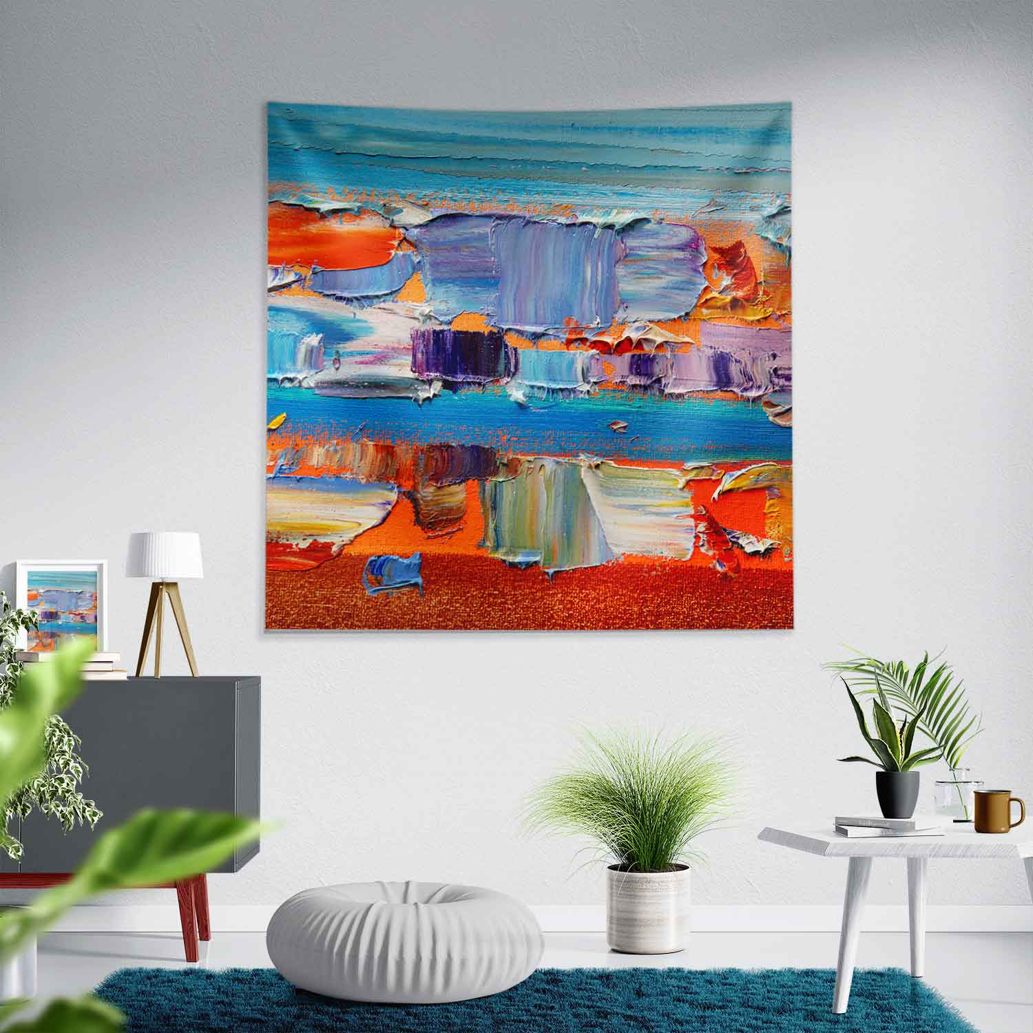 Renkli Soyut Sanat Duvar Örtüsü 4178