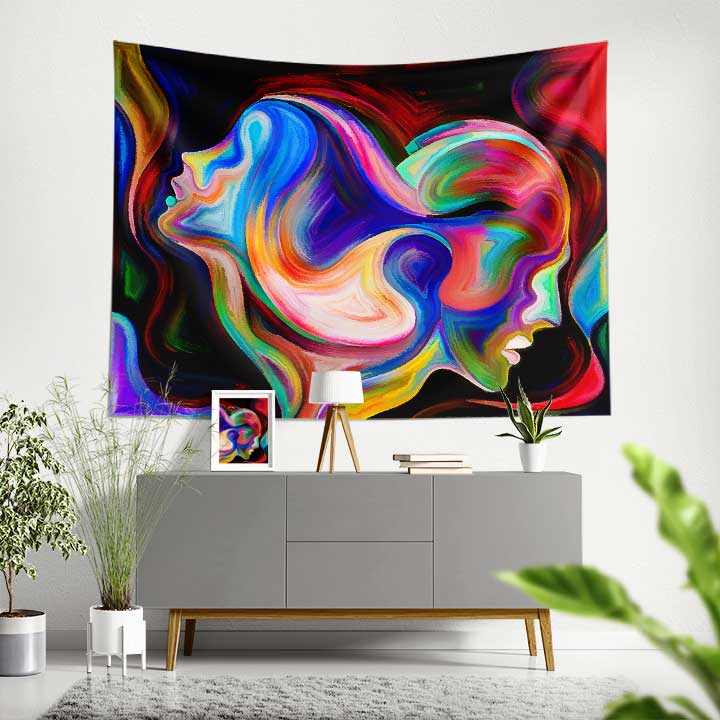 Soyut Aşk Temalı Duvar Örtüsü 4519