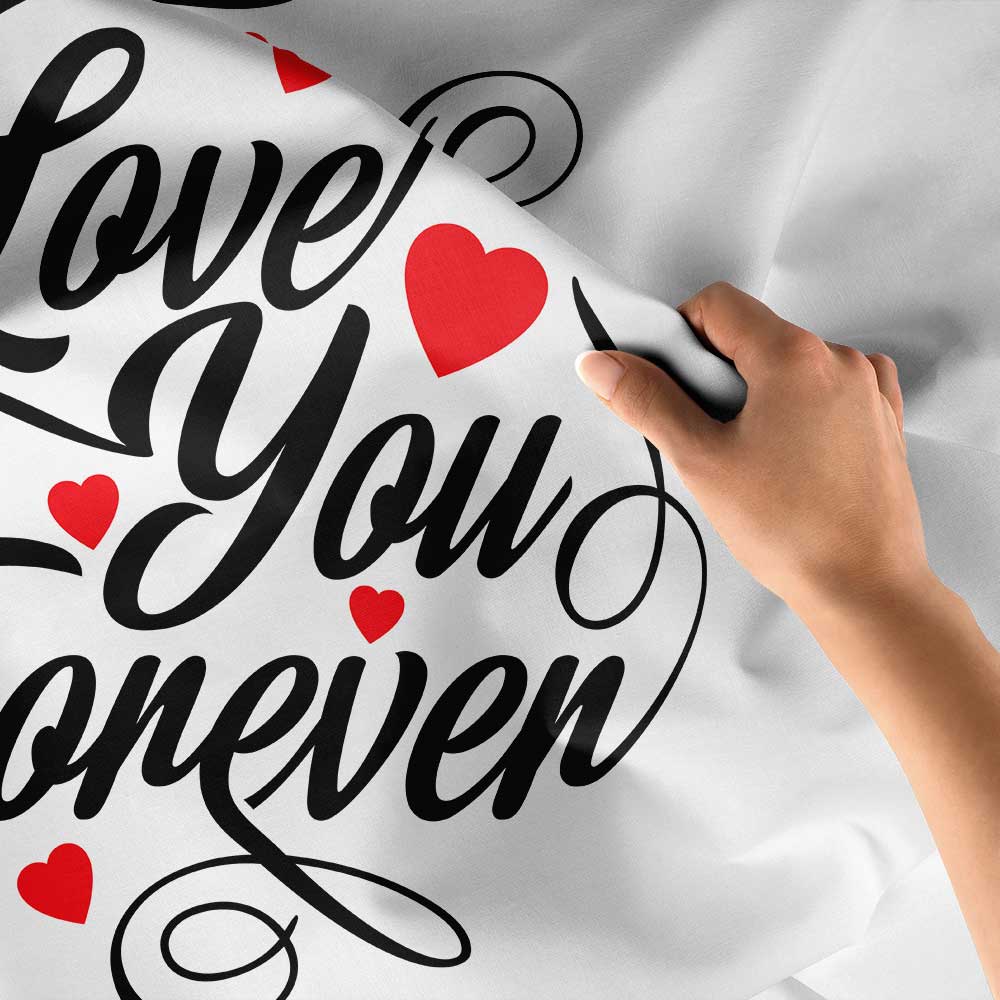 Love You Forever Yazılı Duvar Örtüsü 4535