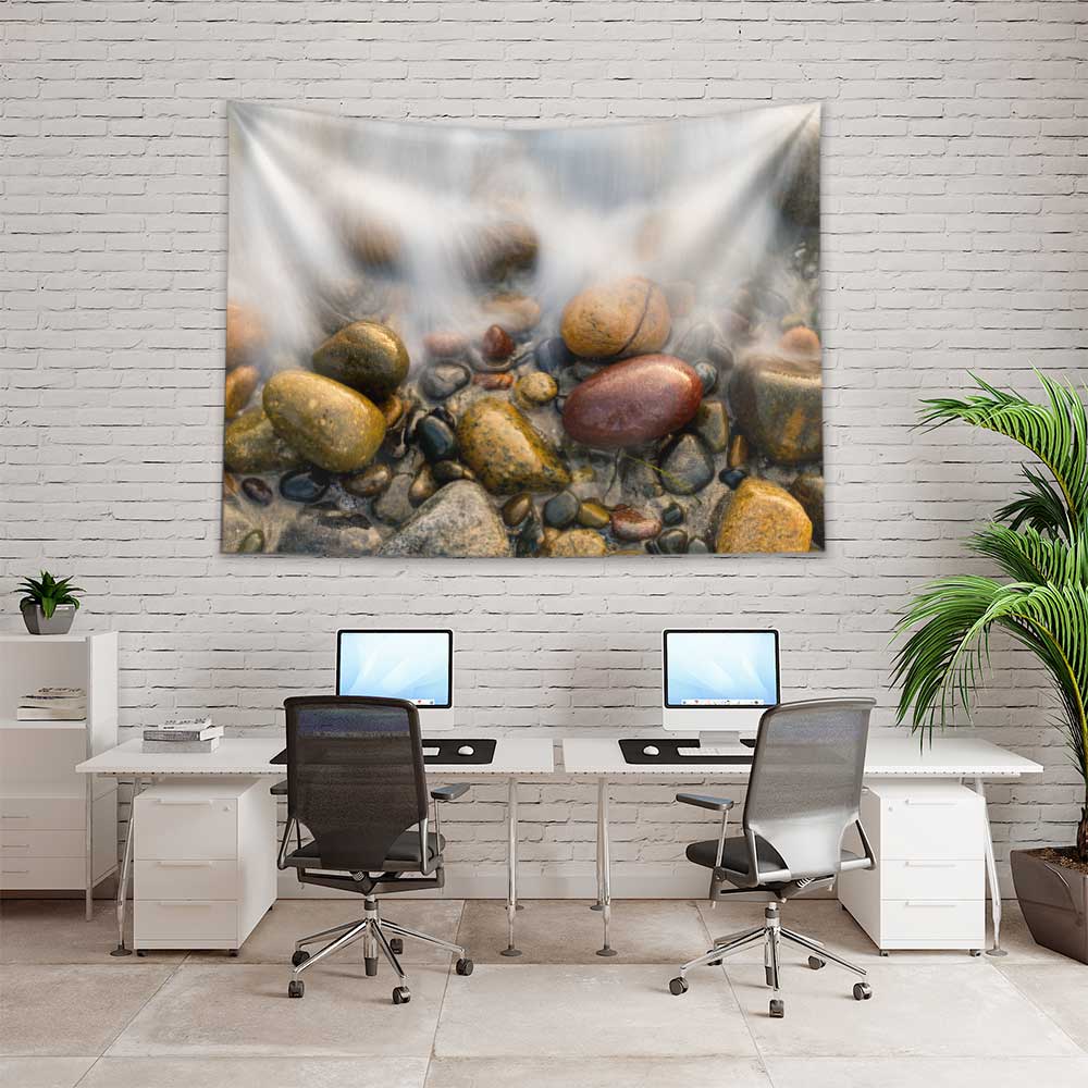 Doğal Deniz Çakıl Taşları Desenli Duvar Örtüsü 4631