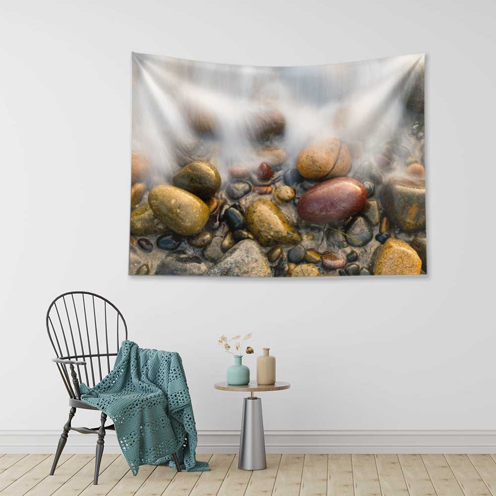 Doğal Deniz Çakıl Taşları Desenli Duvar Örtüsü 4631