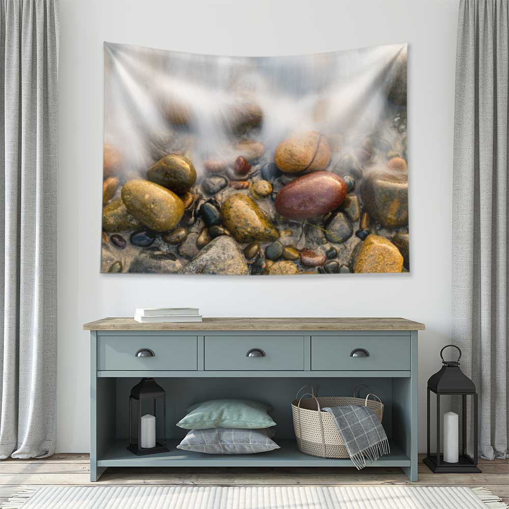 Doğal Deniz Çakıl Taşları Desenli Duvar Örtüsü 4631