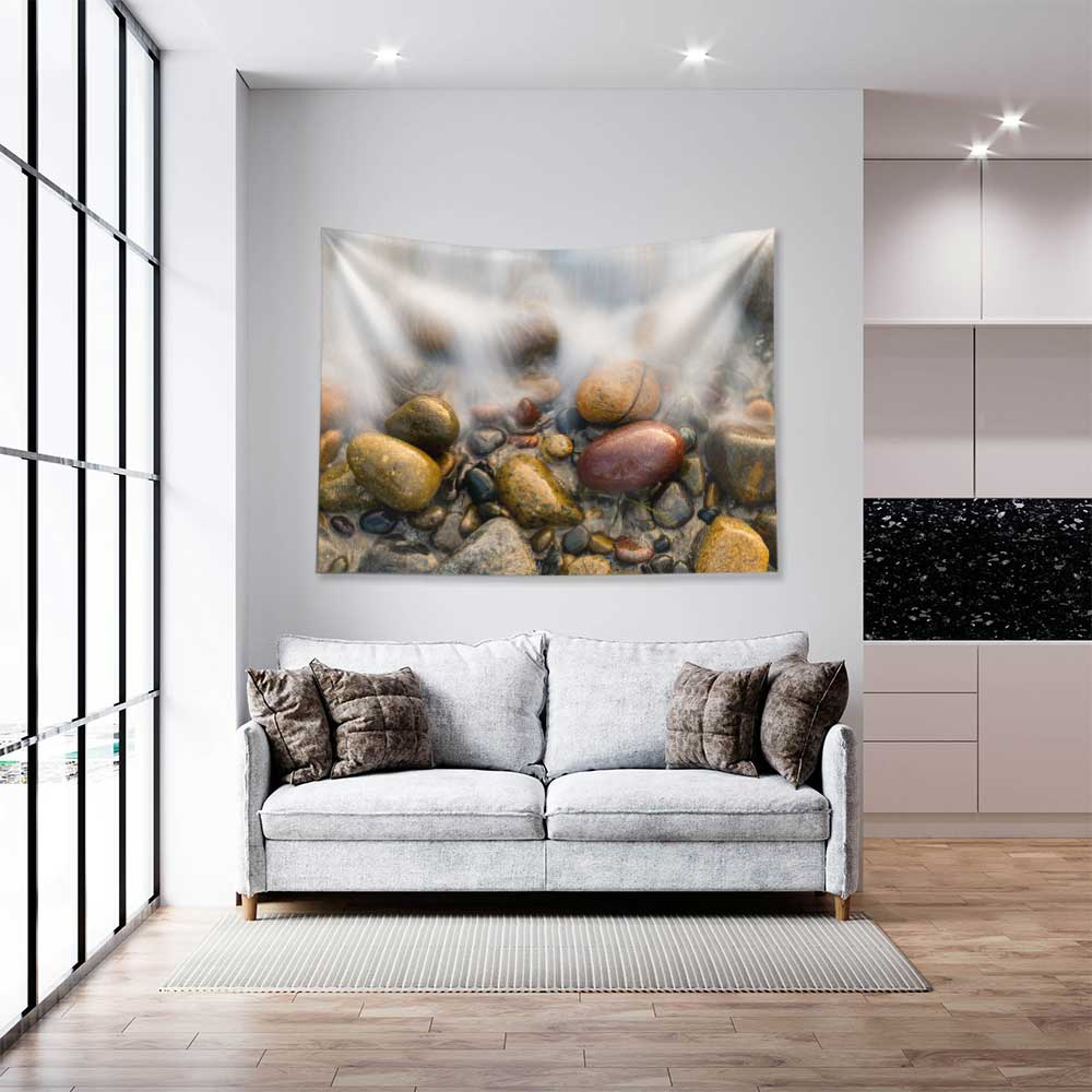 Doğal Deniz Çakıl Taşları Desenli Duvar Örtüsü 4631