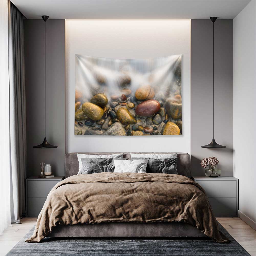 Doğal Deniz Çakıl Taşları Desenli Duvar Örtüsü 4631