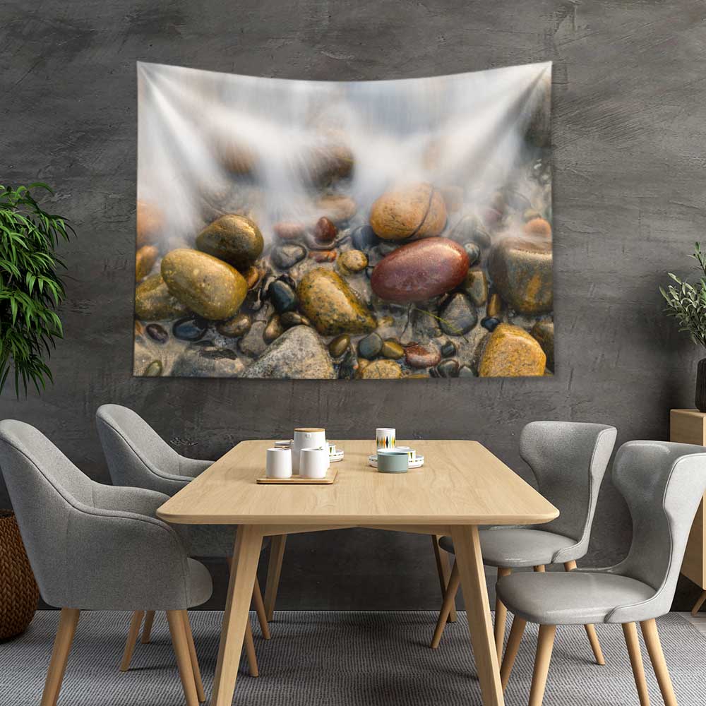 Doğal Deniz Çakıl Taşları Desenli Duvar Örtüsü 4631