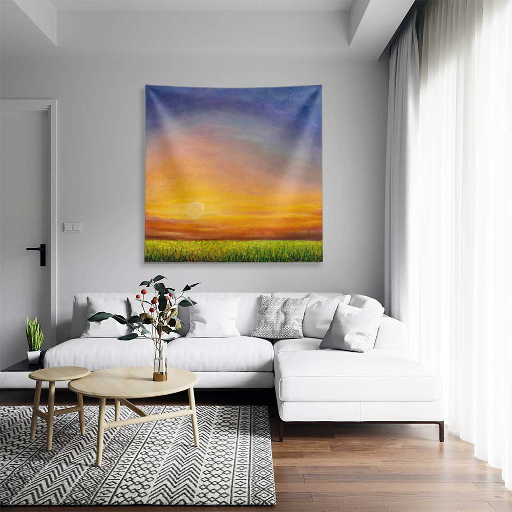 Gün Batımı Manzaralı Sanatsal Duvar Örtüsü 4753