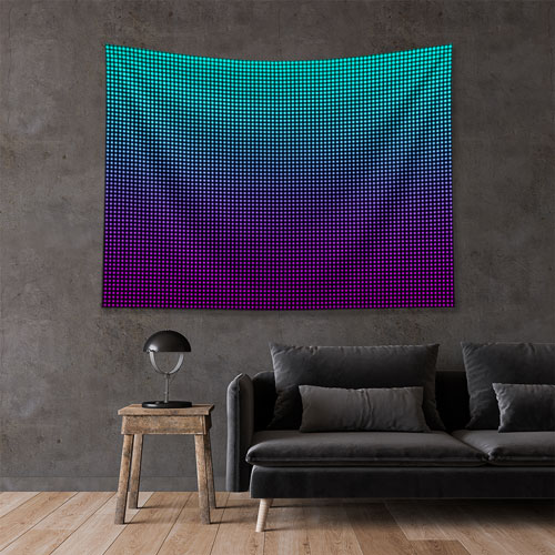 Nokta Desenli Gradyan Dijital Sanat Duvar Örtüsü 4863