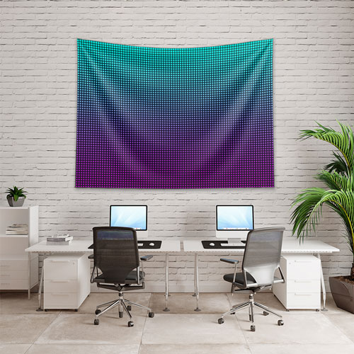 Nokta Desenli Gradyan Dijital Sanat Duvar Örtüsü 4863