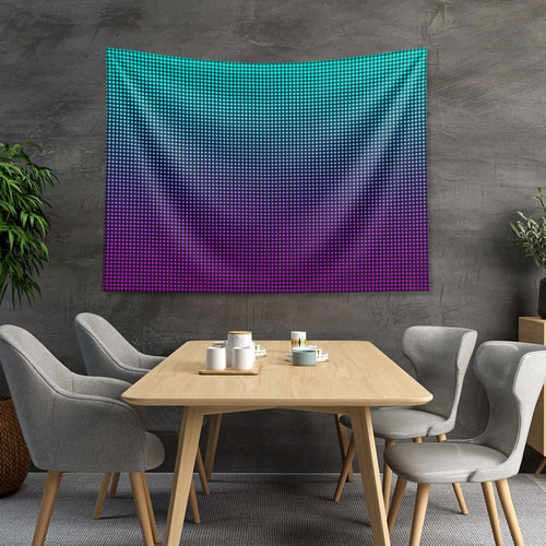 Nokta Desenli Gradyan Dijital Sanat Duvar Örtüsü 4863