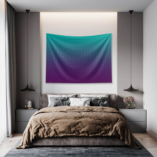 Nokta Desenli Gradyan Dijital Sanat Duvar Örtüsü 4863