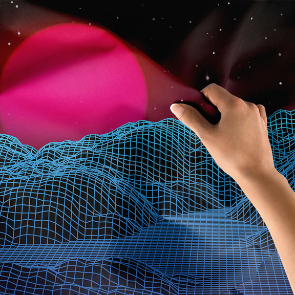 Neon Güneşli Wireframe Manzara Dijital Sanat Duvar Örtüsü 4871