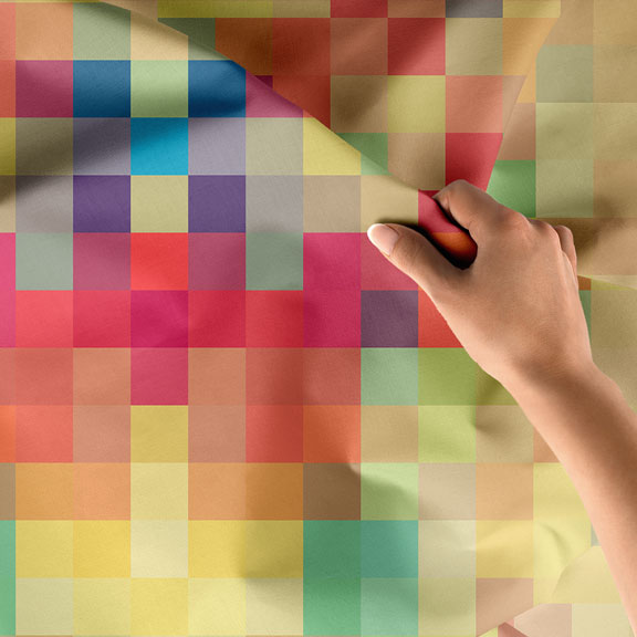 Renkli Mozaik Desenli Dijital Sanat Duvar Örtüsü 4877