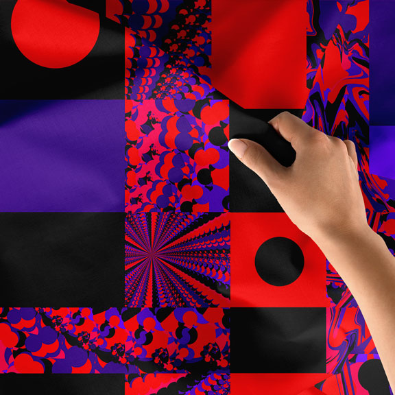 Geometrik Blok Kompozisyonlu Dijital Sanat Duvar Örtüsü 4882