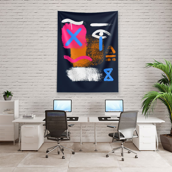 Soyut Figüratif Dijital Sanat Duvar Örtüsü 4883