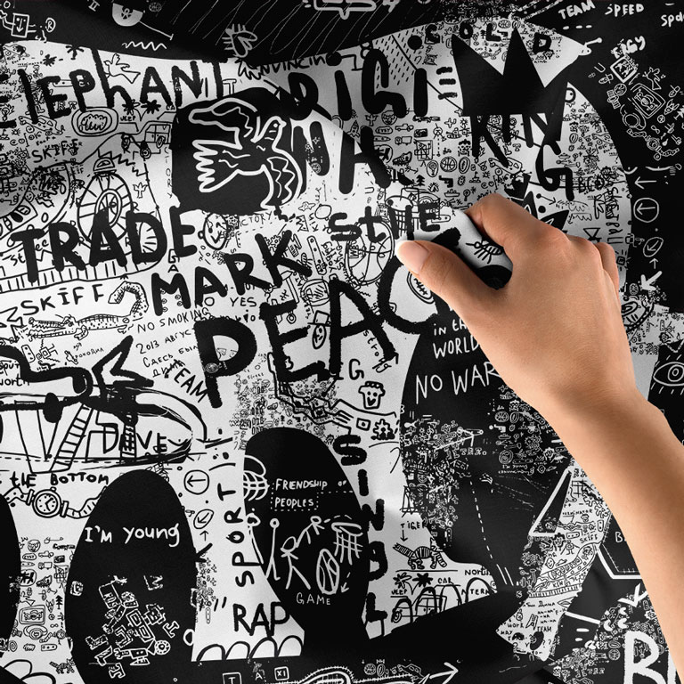 duvar-ortusu-4952-06 Grafiti Fil Figürlü Sokak Sanatı Duvar Örtüsü 4952