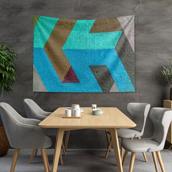 Geometrik Soyut Duvar Örtüsü 5023