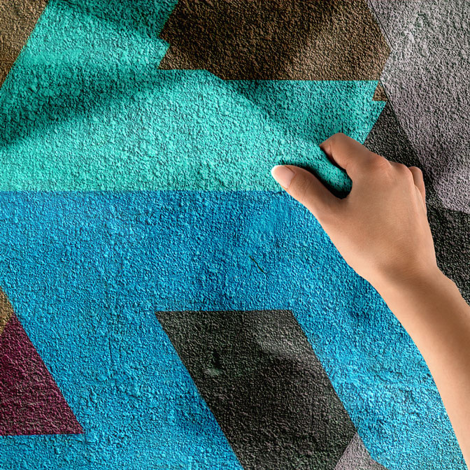 Geometrik Soyut Duvar Örtüsü 5023