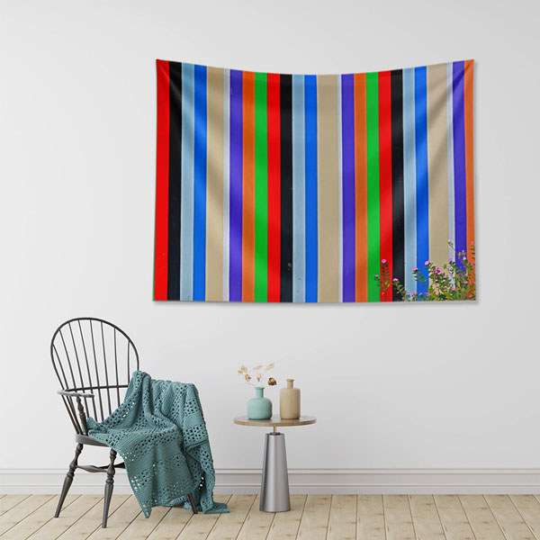 Renkli Çizgili Duvar Örtüsü 5024