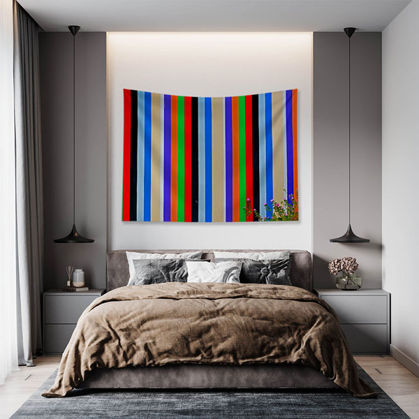 Renkli Çizgili Duvar Örtüsü 5024