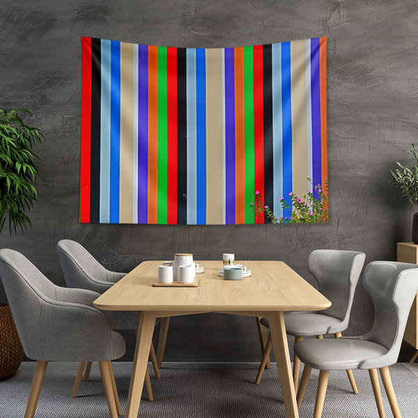 Renkli Çizgili Duvar Örtüsü 5024