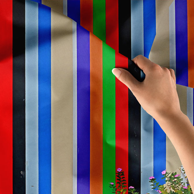 Renkli Çizgili Duvar Örtüsü 5024