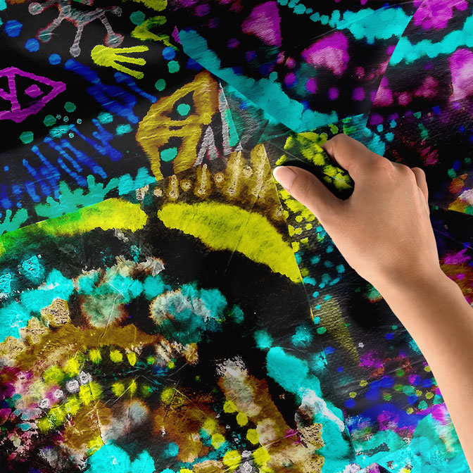 duvar-ortusu-5026-05 Neon Soyut Grafiti Duvar Örtüsü 5026