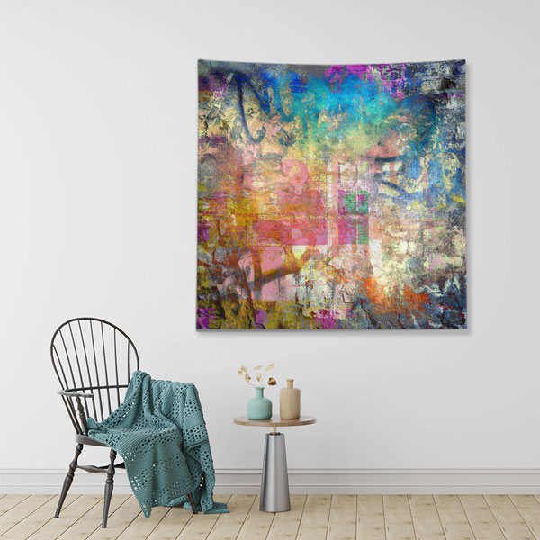 Renk Geçişli Soyut Duvar Örtüsü 5030