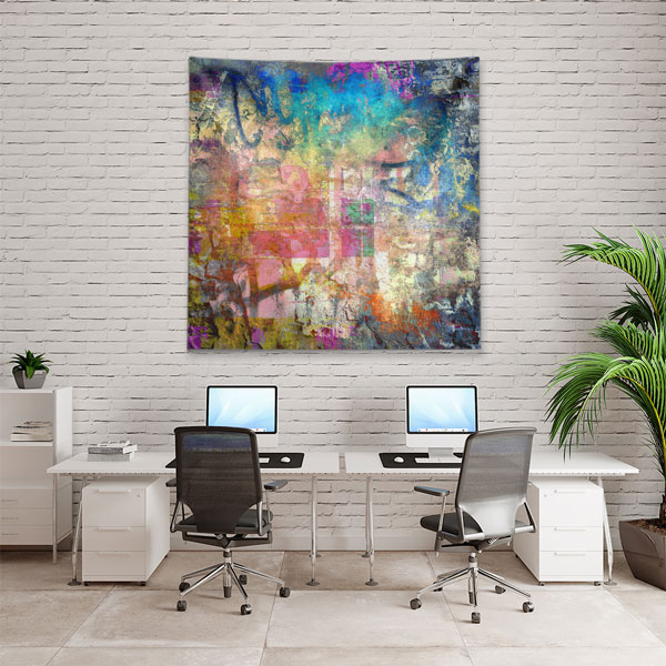 Renk Geçişli Soyut Duvar Örtüsü 5030