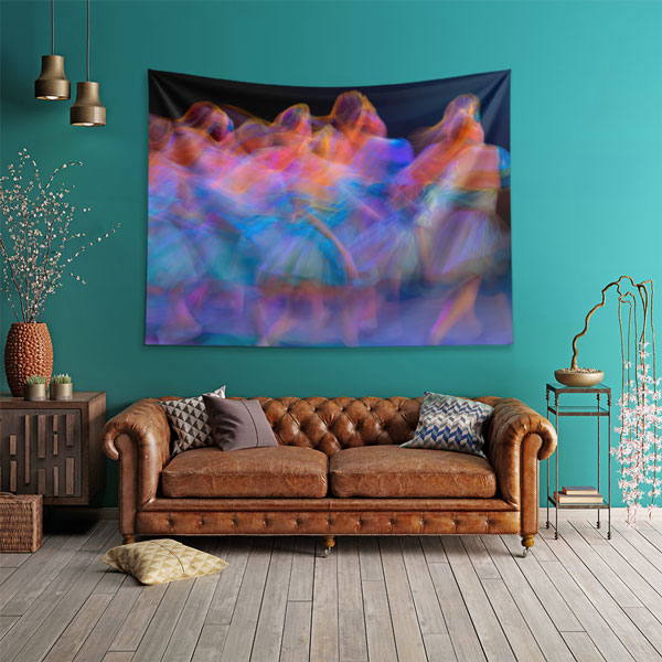 Hareketli Dans Figürleri Temalı Sanatsal Duvar Örtüsü 5079