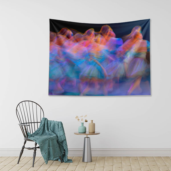 Hareketli Dans Figürleri Temalı Sanatsal Duvar Örtüsü 5079