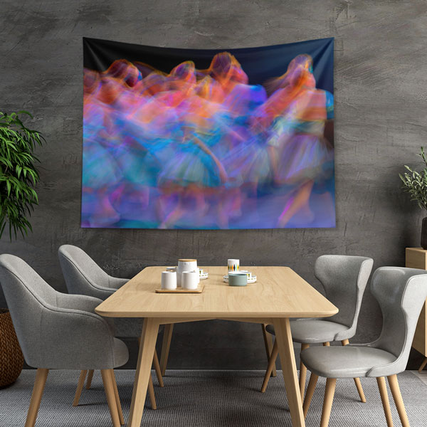 Hareketli Dans Figürleri Temalı Sanatsal Duvar Örtüsü 5079