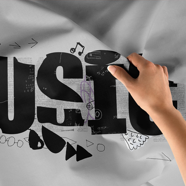 duvar-ortusu-5087-06 Tipografik MUSIC Yazılı Minimal Tasarım Duvar Örtüsü 5087