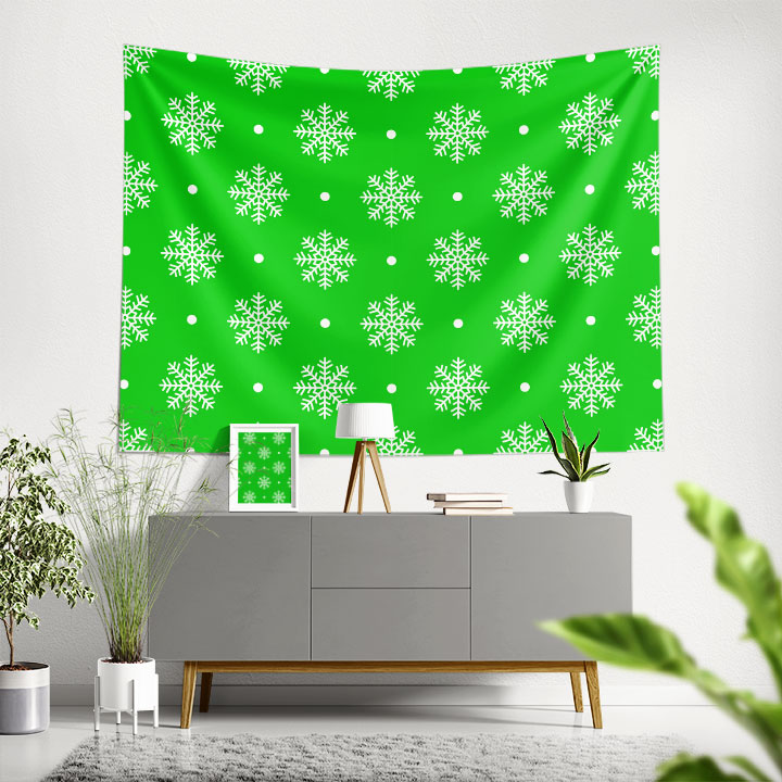 Kar Tanesi Desenli Renkli Duvar Örtüsü 5187