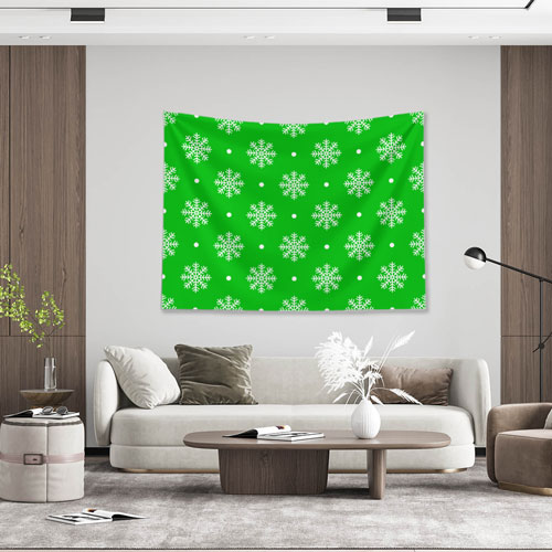 Kar Tanesi Desenli Renkli Duvar Örtüsü 5187