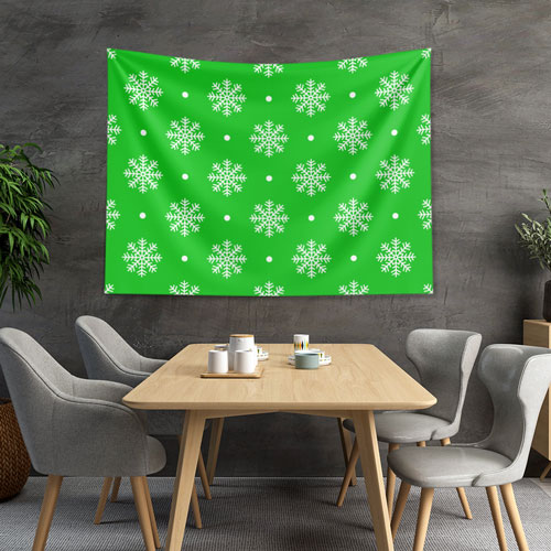 Kar Tanesi Desenli Renkli Duvar Örtüsü 5187