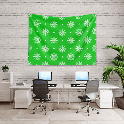 Kar Tanesi Desenli Renkli Duvar Örtüsü 5187