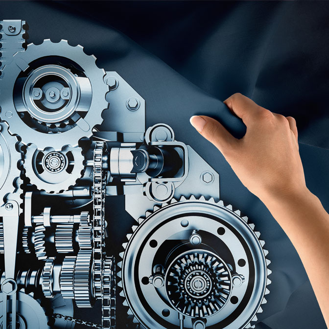 Endüstriyel Metal Dişli Mekanizma Tasarımlı Duvar Örtüsü 5504