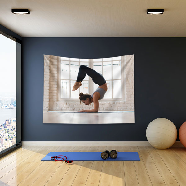 Yoga Esneklik Pozu Duvar Örtüsü 5861