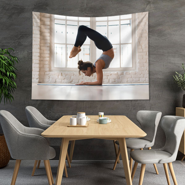 Yoga Esneklik Pozu Duvar Örtüsü 5861