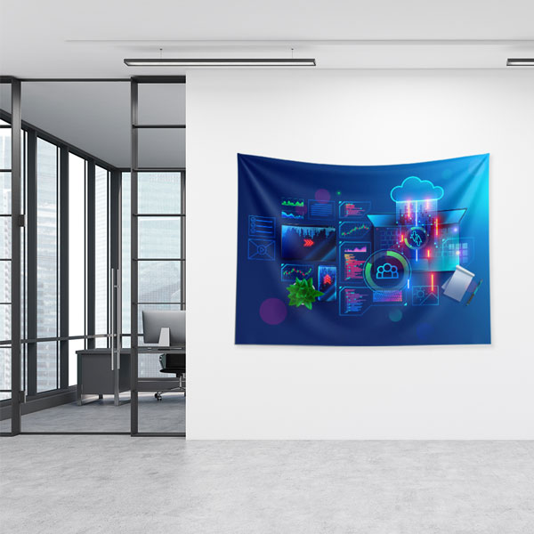 duvar-ortusu-dekor-5503-04 Bulut Teknolojisi ve Veri Analizi Tasarımlı Duvar Örtüsü 5503